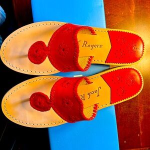 Jack Rogers flat sandals.